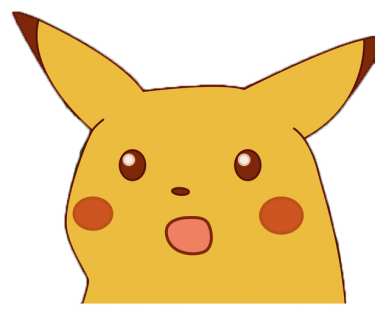 Surprised Pikachu face